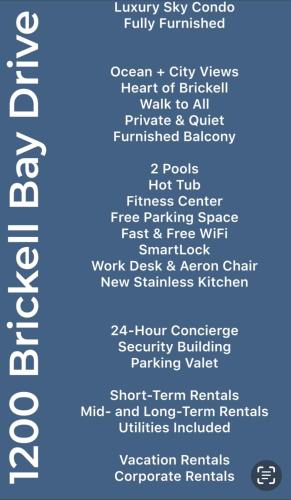 Brickell Luxe - Best Balcony - 32nd Fl - Luxe Waterfront & City Views - Furnished Balcony - Walk-Water-WiFi photo 10