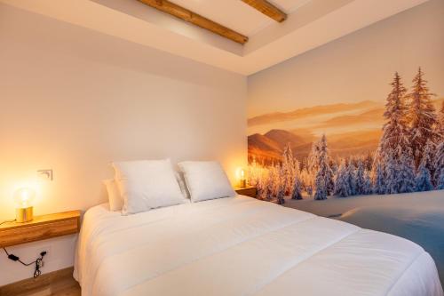Posteľ alebo postele v izbe v ubytovaní Le Repaire des Écureuils - Appt avec terrasse