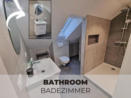 Ένα μπάνιο στο Angel’s Sky Apartment Bühl