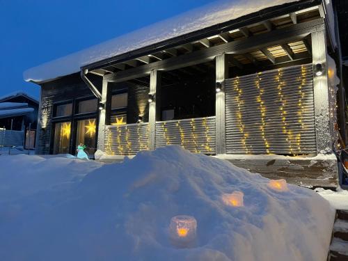 Villa Under the Northern Lights v zimě