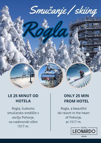 a flyer for a ski resort in the snow at Hotel Leonardo in Slovenska Bistrica