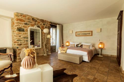 Postel nebo postele na pokoji v ubytování Hôtel La Dimora & Spa