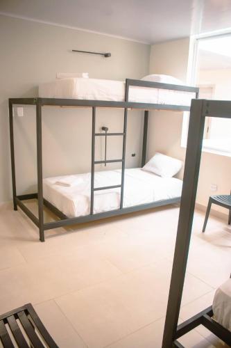Hotel Amazonas Suite, Habitación con literas في نويفا لوخا: غرفة بسريرين بطابقين في غرفة