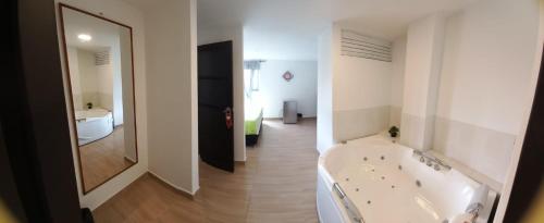 Koupelna v ubytování Hotel Anzea