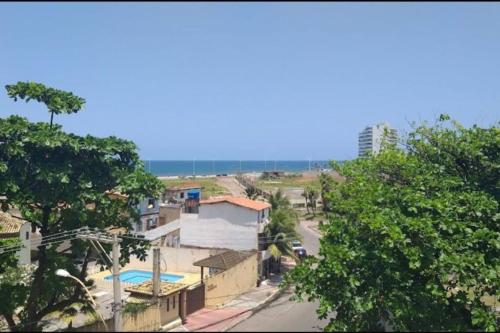 Výhled na bazén z ubytování Apartamento completo na praia nebo okolí