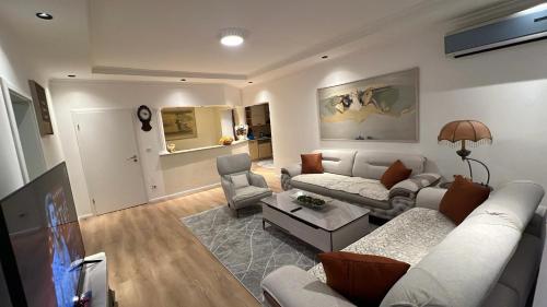 TV a/nebo společenská místnost v ubytování Luxury 3BDR Apartment in Center