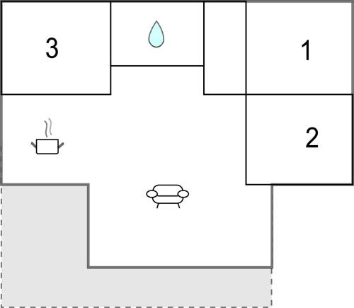 um diagrama de bloco de uma caixa com o número de electrões em 3 Bedroom Stunning Home In Hrve em Hørve