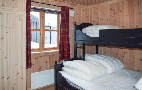 a room with two bunk beds and a window at Stunning Home In Rjukan With Wifi in Rjukan
