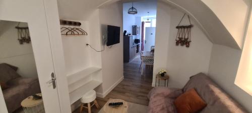 Phòng tắm tại Au coeur du village de Vals