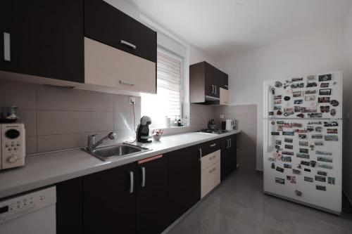 Kuchyň nebo kuchyňský kout v ubytování Apartmani Vinea Lana