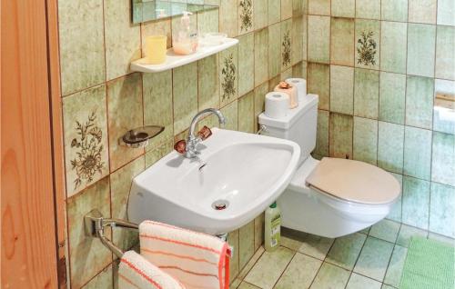 y baño con lavabo y aseo. en Amazing Apartment In Obernberg With 3 Bedrooms And Wifi, en Obernberg am Brenner