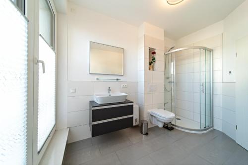 Koupelna v ubytování Appartement 2 - Dünenblick