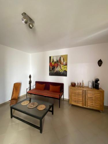 Χώρος καθιστικού στο Villa Saraba