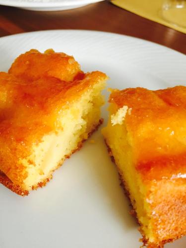 two pieces of cake on a white plate at Il Duca Degli Abruzzi in Pescasseroli