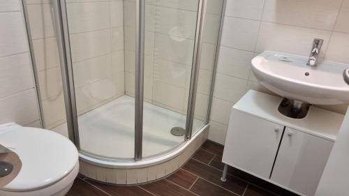 Koupelna v ubytování Haus Spökenkieker Loppersum