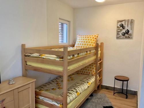 1 dormitorio con 2 literas en una habitación en Jahorina Shack en Pale