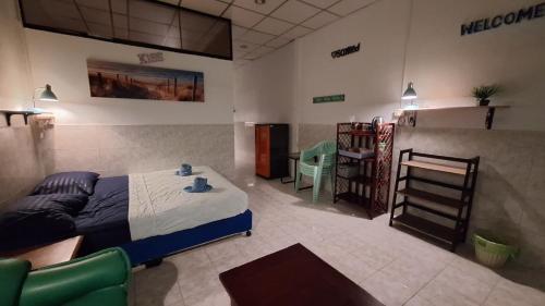 Ένα ή περισσότερα κρεβάτια σε δωμάτιο στο Runa Group House Samed