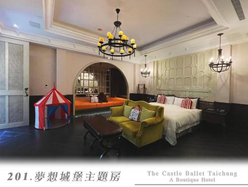 Posezení v ubytování The Castle Ballet Taichung A Boutique Hotel