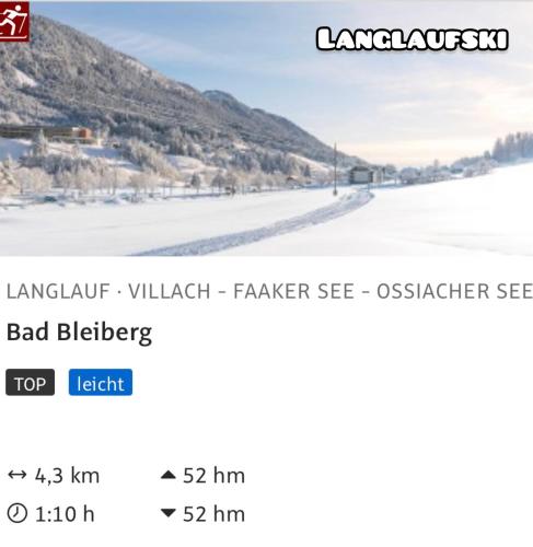 a screenshot of a webpage of a snowy road at Sweet Mountain Home in Bad Bleiberg