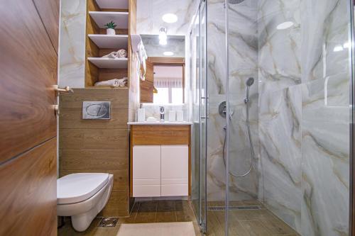 A bathroom at Apartman Holiday Binis Spa