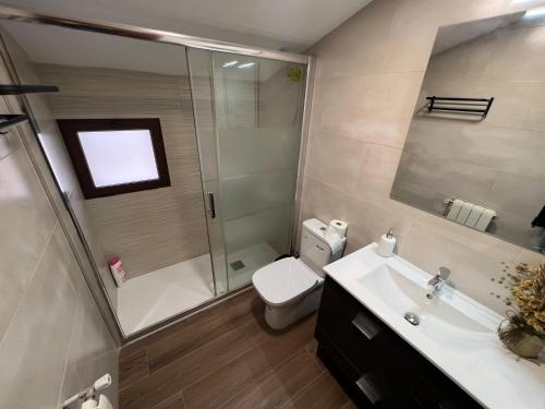 Koupelna v ubytování Casa rural El Molino 2