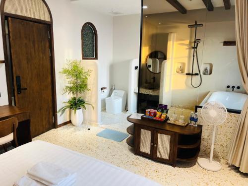 Katil atau katil-katil dalam bilik di Lotus Home Cafe