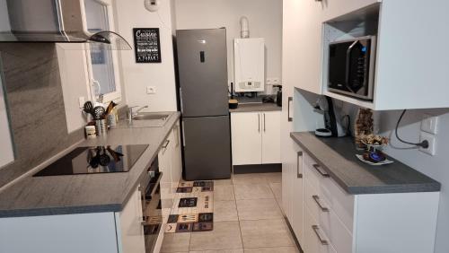 Кухня или мини-кухня в Appartement de standing au centre de Chassieu
