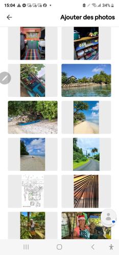 a collage of photos of different places at Bungalow Purotu in Parea
