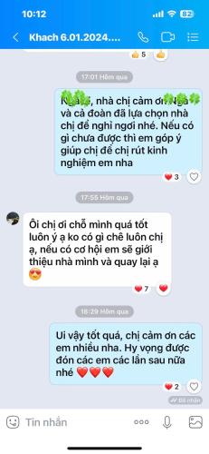 a text message between a man and a woman at Friendly villa SH Đại Lải 4 phòng ngủ in Phúc Yên