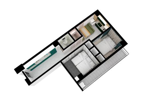 Een bed of bedden in een kamer bij ueno minowa 502