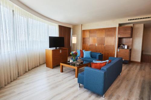 TV a/nebo společenská místnost v ubytování Dedeman Konya Hotel Convention Center