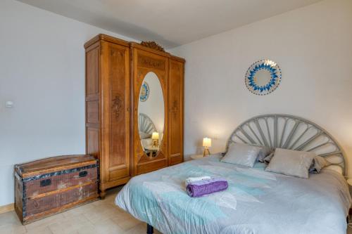Postel nebo postele na pokoji v ubytování Maison en Petite Camargue