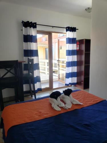 Voodi või voodid majutusasutuse Beach Club Budget Rooms at Popeyes Caye Caulker toas
