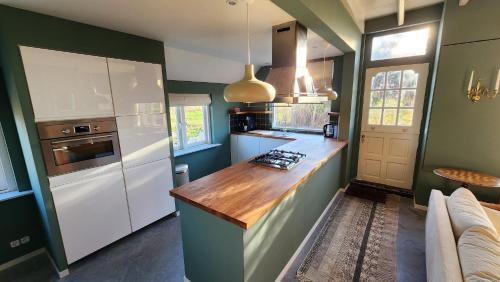 Dapur atau dapur kecil di Stijlvolle woonboerderij