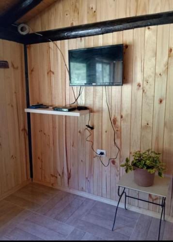 TV a/nebo společenská místnost v ubytování Cabaña El Puerto