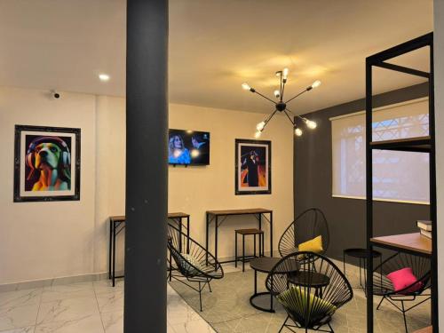 Μια τηλεόραση ή/και κέντρο ψυχαγωγίας στο Vidrio Suites Col Americana