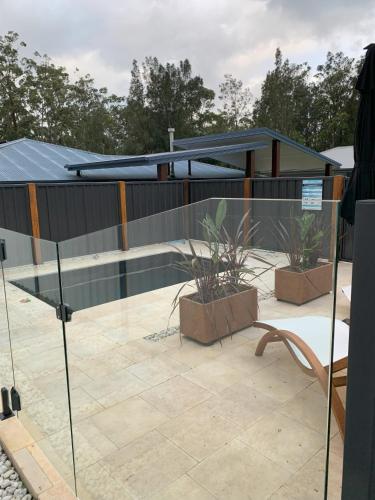 Balkón nebo terasa v ubytování Erowal Bay Guesthouse Jervis Bay
