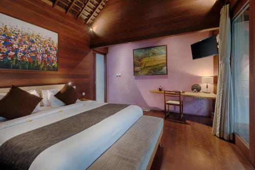 Katil atau katil-katil dalam bilik di Ubud Padi Villas