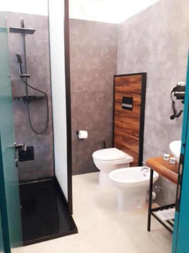 Koupelna v ubytování Hotel Celis