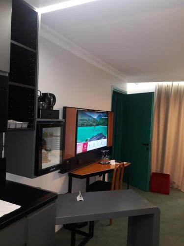TV a/nebo společenská místnost v ubytování Hotel Celis