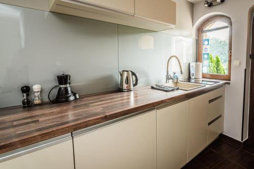 Dapur atau dapur kecil di Apartamenty Widok