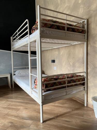a couple of bunk beds in a room at Gloria Hostel Milano in Milan
