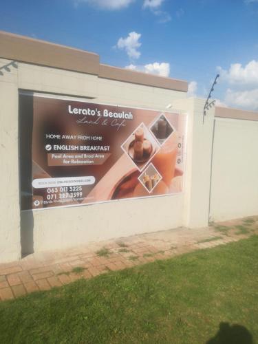 a large billboard on the side of a building at Lerato's in Vanderbijlpark