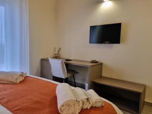 Postel nebo postele na pokoji v ubytování Ro agriMaison