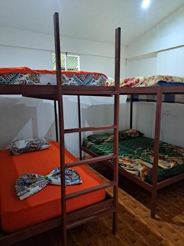 Ein Etagenbett oder Etagenbetten in einem Zimmer der Unterkunft HOOK AND COOK