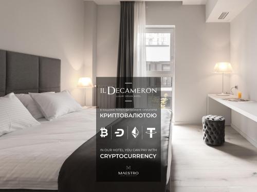 Postel nebo postele na pokoji v ubytování Il Decameron Luxury Design Hotel