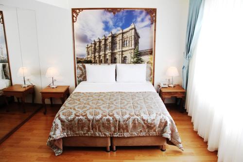 Кровать или кровати в номере Elite Marmara Bosphorus&Suites