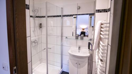 Koupelna v ubytování Hirsch Hotel Hanau
