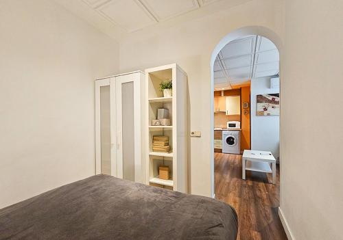マドリードにあるJerteの白い部屋(ベッド1台、キッチン付)
