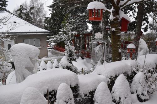 Gîte Au Clair Matin ,la Mure, les passerelles Monteynard v zimě